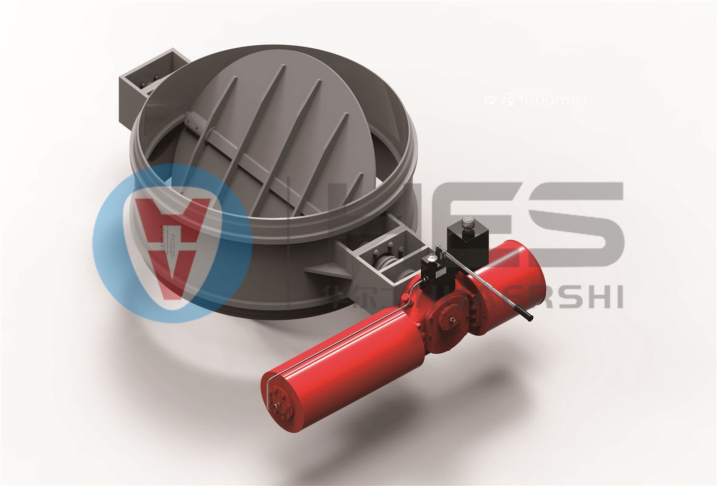 氣動蝶閥口徑1600mm